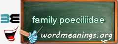 WordMeaning blackboard for family poeciliidae